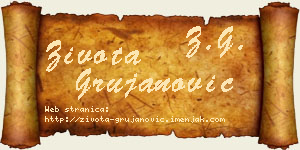 Života Grujanović vizit kartica